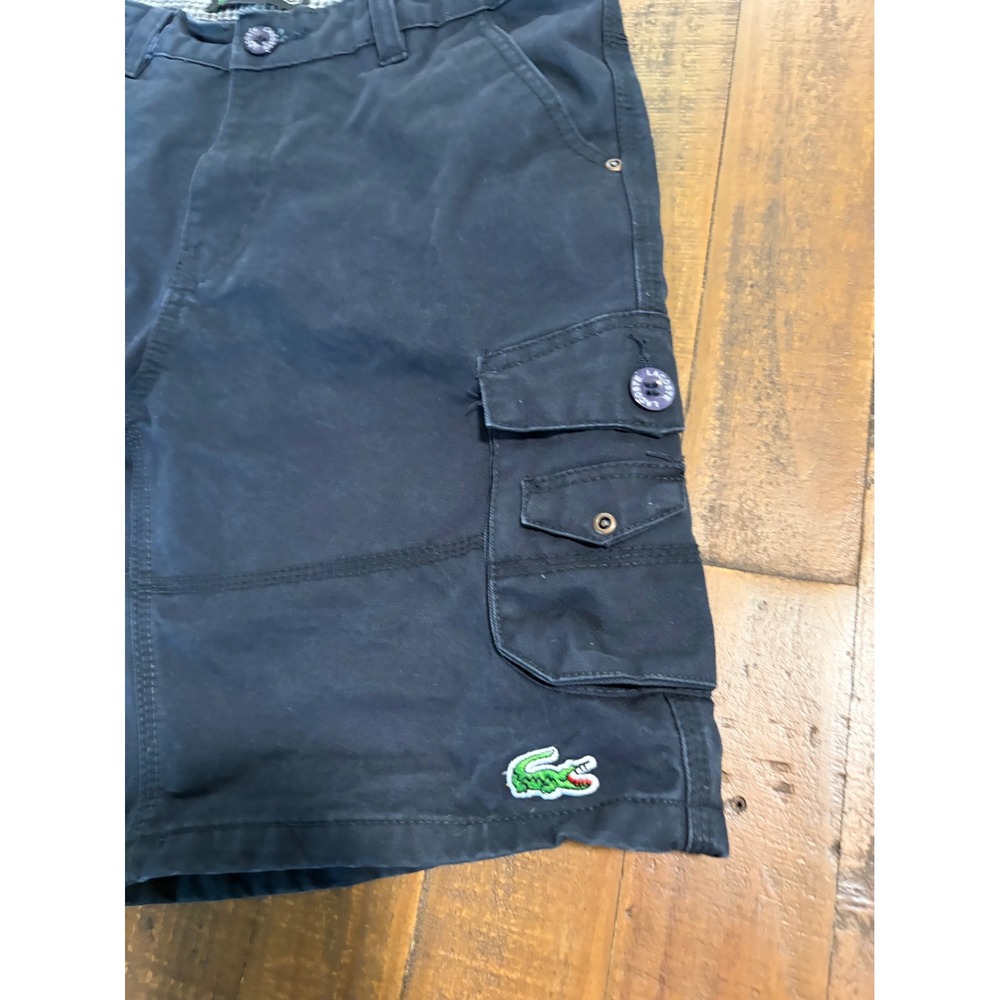 Lacoste Mens Navy Blue Cotton Cargo Shorts Size 36 Vintage Utility Pockets - Picture 4 of 16